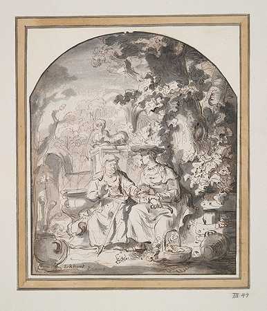维图姆努斯和波莫纳`Vertumnus and Pomona (1640–45) by Gerbrand van den Eeckhout