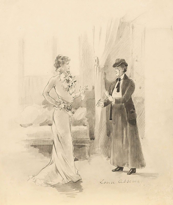 莎拉·伯恩哈特和的场景生活8`Scenes of Sarah Bernhardts life 8 (1879) by Louise Abbéma