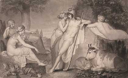巴黎和欧侬`Paris and Oenone (1791) by John Flaxman