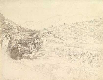 蒂沃利附近的景观`Landscape Near Tivoli (1800–1863) by Karl Ludwig Frommel