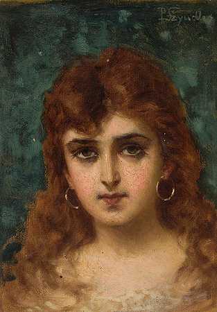 女校长`Female head (circa 1890) by Pantaleon Szyndler
