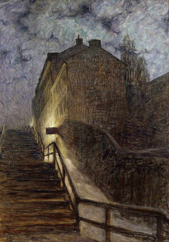 Timmermansgatan的主题`Motif from Timmermansgatan (1899) by Eugène Jansson