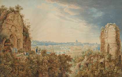 从帕拉廷看罗马`A View of Rome from the Palatine (1813–17) by Karl Ludwig Frommel