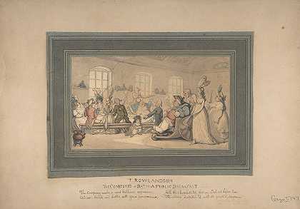 沐浴和公共早餐的舒适`The Comforts of Bath and Public Breakfast (1780–1827) by Thomas Rowlandson