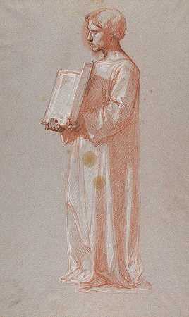 打开书本的助手`Acolyte with Open Book (19th Century) by Isidore Pils