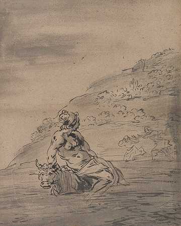 对欧罗巴的强奸`The Rape of Europa (17th century) by Leonaert Bramer