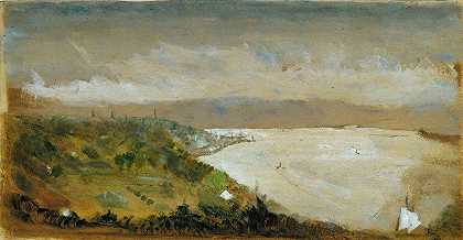 从卡茨基尔河看哈德逊河`View of the Hudson River from the Catskills (1870s) by Stanford White
