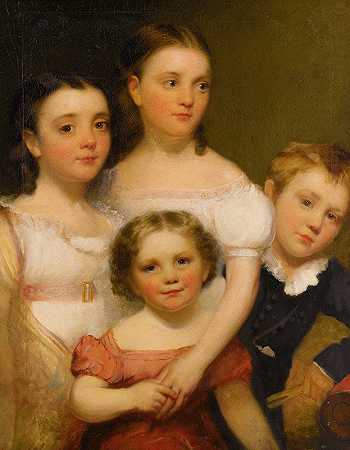 艺术家孩子们`The Artists Children by Chester Harding