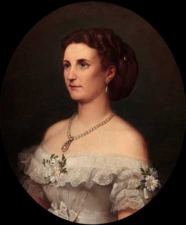 玛丽亚·莱昂诺·德萨尔姆，奥苏纳公爵夫人`María Leonor de Salm~Salm, duquesa de Osuna (1866) by Carlos Luis de Ribera y Fieve