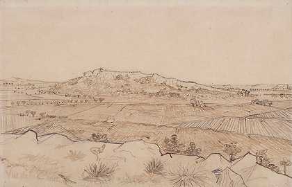 拉克劳平原`The Plain of La Crau (1888) by Vincent van Gogh