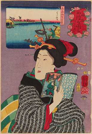 风景和美丽——感觉像是在读下一卷`Landscapes and Beauties~ Feeling Like Reading the Next Volume by Utagawa Kuniyoshi