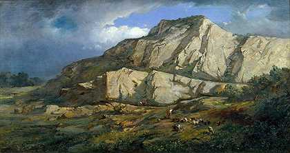 景观`Landscape (1864) by Francesc Torrescassana