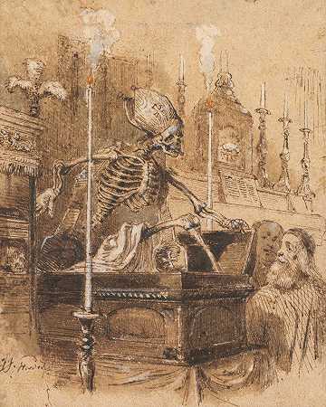 文物`The Relics (c. 1835) by J. J. Grandville