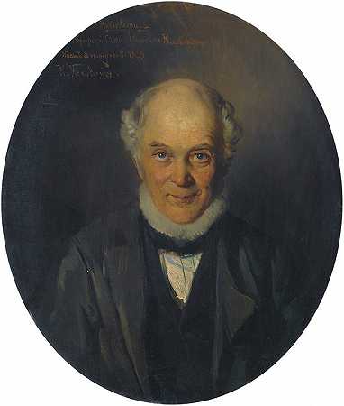 艺术家肖像他的父亲伊戈尔·伊万诺维奇·马科夫斯基`Portrait Of The Artists Father, Egor Ivanovich Makovsky (1859) by Konstantin Egorovich Makovsky