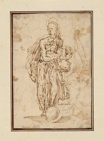 寓言式友谊人物`Allegorical Figure of Friendship (1630–1650) by Juan del Castillo