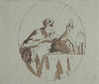哲罗姆`Saint Jerome (1713–59) by Georg Anton Urlaub