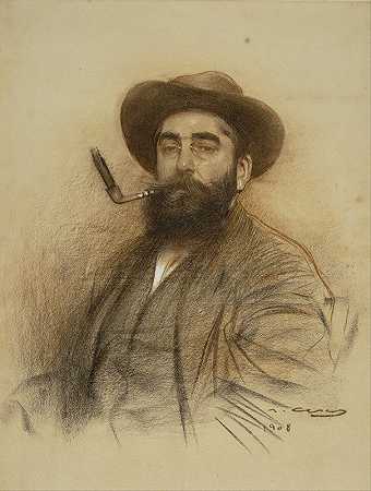 自画像`Self~portrait (1908) by Ramón Casas