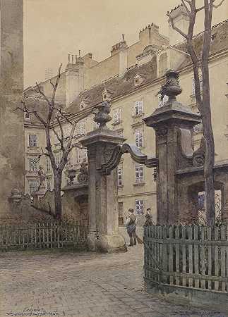 维也纳的海利根克鲁兹霍夫`Heiligenkreuzerhof in Wien (1909) by Richard Moser