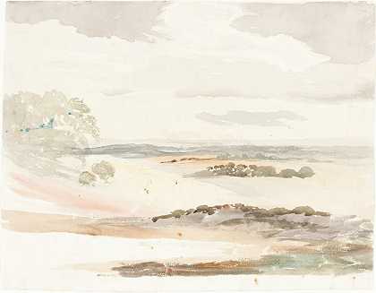 什罗普郡的全景`An Extensive View in Shropshire (1803) by Cornelius Varley