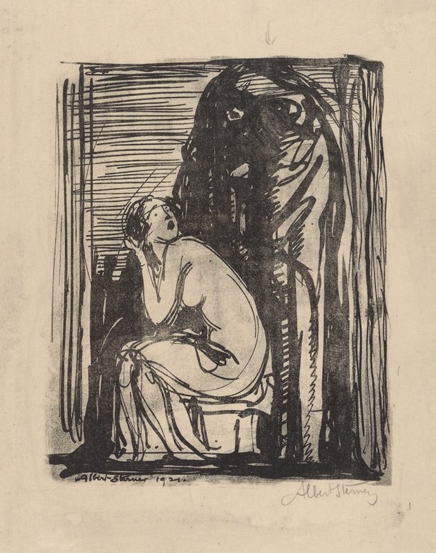 死亡与少女`Death and the maiden (1921) by Albert Sterner