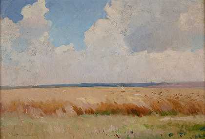 Biašocerkiew油田（Bila Tserkva）`Field at Białocerkiew (Bila Tserkva) (1890) by Jan Stanislawski