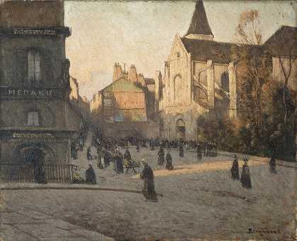 圣梅达尔教堂`Léglise Saint~Médard (1900) by Louis Braquaval