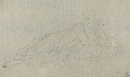 躺着的女人（维索）`Reclining Woman (verso) by Giovanni Battista Cipriani