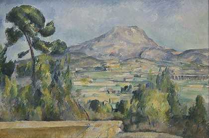 蒙塔涅圣维克托`Montagne Saint~Victoire (Circa 1890) by Paul Cézanne