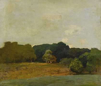 绿树成荫`Landscape With Trees by Frederick William Kost