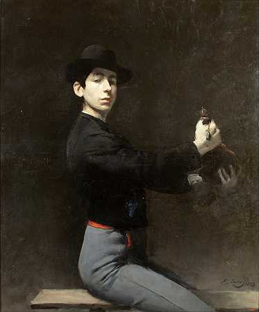 自画像`Self~portrait (1883) by Ramón Casas