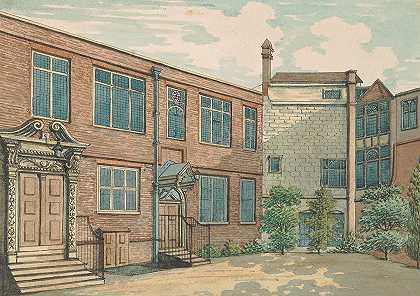 库里尔和s厅`Curriers Hall (between 1794 and 1800) by Samuel Ireland