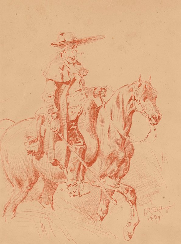 联合国骑士`Un cavalier (1839) by Hippolyte Bellangé