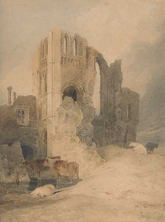 诺福克阿克城堡修道院`Castle Acre Priory, Norfolk (ca. 1804) by John Sell Cotman