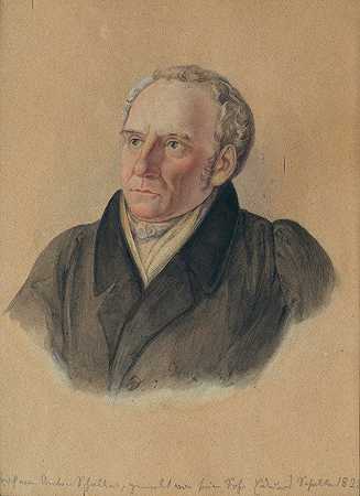 安东·沙勒教授（1773-1844），艺术家之父`Professor Anton Schaller (1773–1844), der Vater des Künstlers (1828) by Eduard Schaller