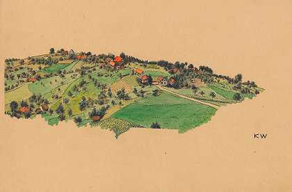 无标题（施蒂利亚郡的兰德沙夫特）`Ohne Titel (Landschaft in der Steiermark) (around 1924) by Karl Wiener