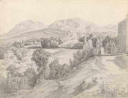 贝尼文托的观点`View of Benevento (1874) by Edmund Kanoldt