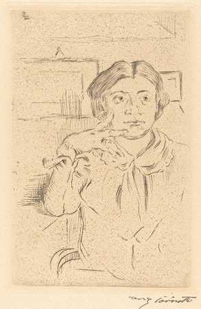 艺术家的妻子（艺术家的妻子）`Wife of the Artist (Gattin des Künstlers) (1909) by Lovis Corinth