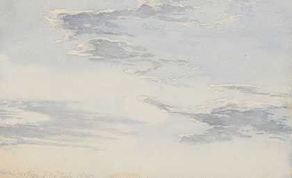 天空和空气研究`Sky~ og luftstudie (1848 ~ 1849) by P. C. Skovgaard