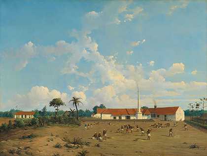 爪哇Tegal（或Tagal）附近的Kemanglen糖厂`The Kemanglen Sugar Factory near Tegal (or Tagal), Java (1870 ~ 1875) by Abraham Salm