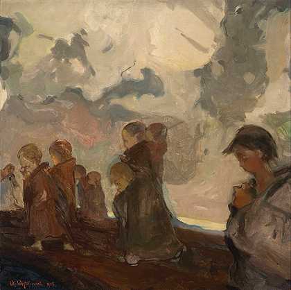 儿童圣战`Childrens crusade (1905) by Witold Wojtkiewicz