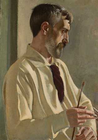 自画像`Self~portrait (circa 1914) by Stanisław Dębicki