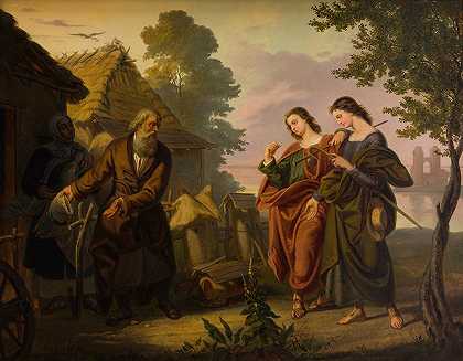 前往皮亚斯特的朝圣者`Pilgrims Visiting Piast (1865) by Korneli Szlegel