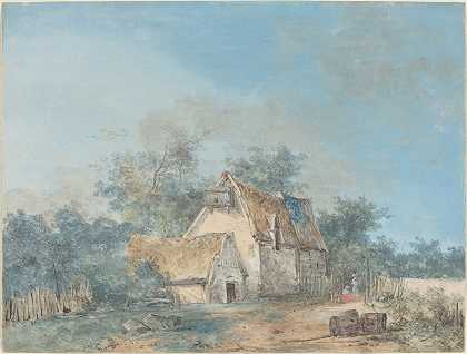 景观`Landscape (probably c. 1780) by Louis Gabriel Moreau