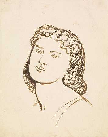 范妮·康福斯肖像`Portrait of Fanny Cornforth (1989) by Dante Gabriel Rossetti