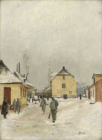 从阿克胡斯监狱`From the Jail at Akerhus (1879) by Edvard Diriks