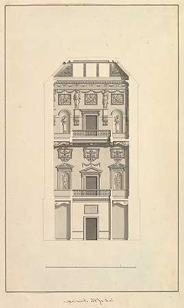 诺福克霍顿厅楼梯尽头`End of Staircase, Houghton Hall, Norfolk (1735) by Isaac Ware