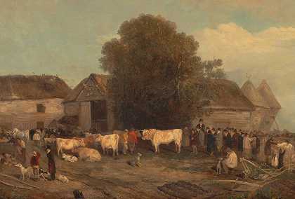 农场销售`The Farm Sale by Richard Barrett Davis