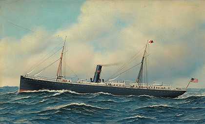 康乔号轮船`The Steamship Concho (1904) by Antonio Nicolo Gasparo Jacobsen