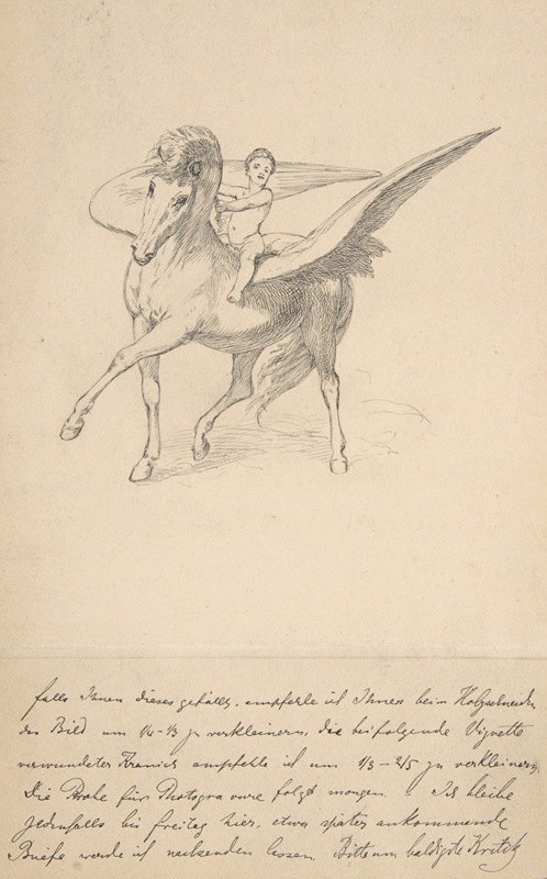 帕伽索斯和年轻的贝勒弗龙`Pegasus and the Young Bellephron (late 19th–early 20th century) by Max Klinger