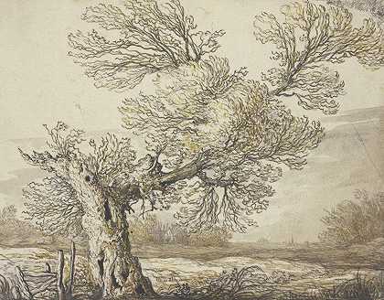多德雷赫特附近的景观`Landscape near Dordrecht (ca. 1640 – 1645) by Aelbert Cuyp